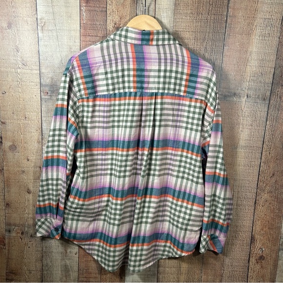 Wild Fable Plaid Flannel Small Oversized Cozy Cottagecore Button Shirt Gorpcore - Picture 2 of 6